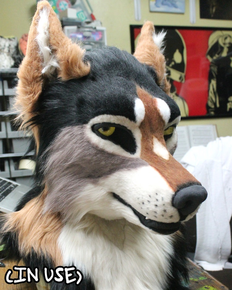 Realistic Canine Resin Fursuit Head Base by Tsebresos on Etsy