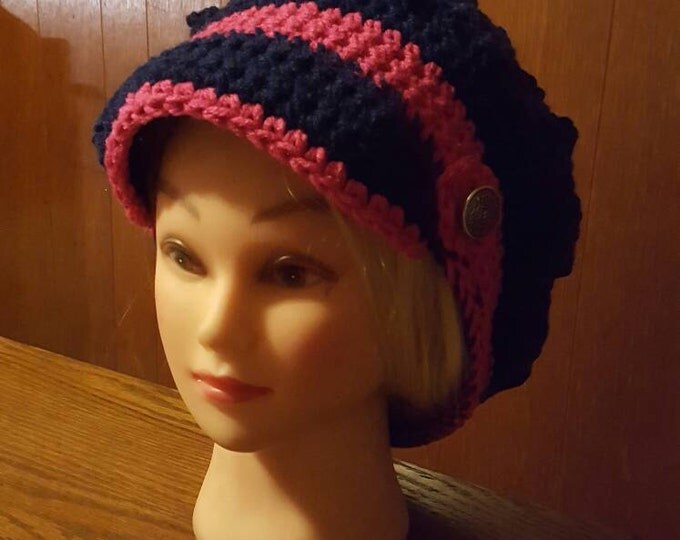 Crochet ladies Bobble hat
