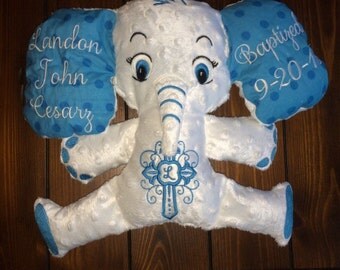 Personalized Stuffed Elephant, Elephant Stuffy, Elephant Lovey, Stuffed Animal, Birth Announcement Stuffed Animal, Baby Gift, Newborn Gift