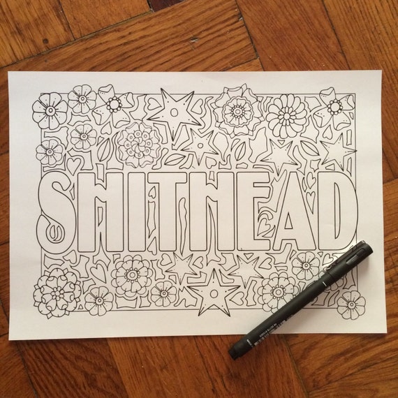 Download sweary coloring page shithead-Swearing Coloring by edwinamcnamee