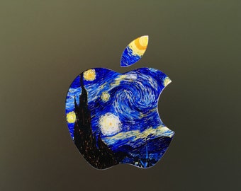 Macbook Decal, Macbook Starry Night Decal, Apple Decal, Apple Logo Decal, Macbook Pro Decal, Macbook Air Decal, STARRY NIGHT