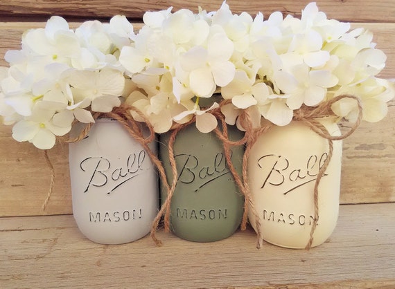 Painted Mason Jars Rustic Mason Jar By CountryHomeandHeart On Etsy   Il 570xN.951524650 D1z8 