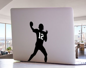 Patriots Quarterback Tom Brady Inspired MacBook Decal - NFL Football Sports Mac Laptop Vinyl Decal Sticker