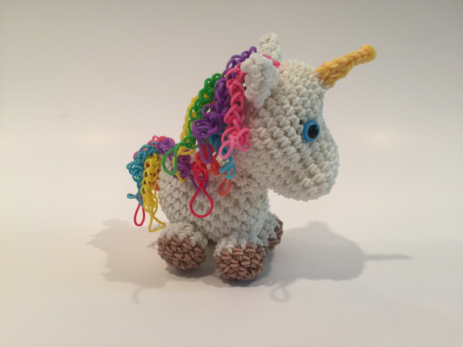 Unicorn Rubber Band Figure Rainbow Loom Loomigurumi Rainbow