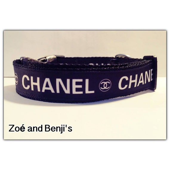 Chanel logo Dog Collar by ZoeandBenjis on Etsy