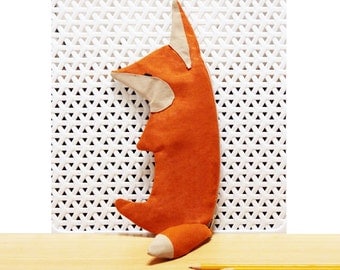 Red Fox Pencil Case - Zipper Pouch - Cute Make up bag - Original design Organic Pencil holder - Stylized animal bag - Woodland - Organizer