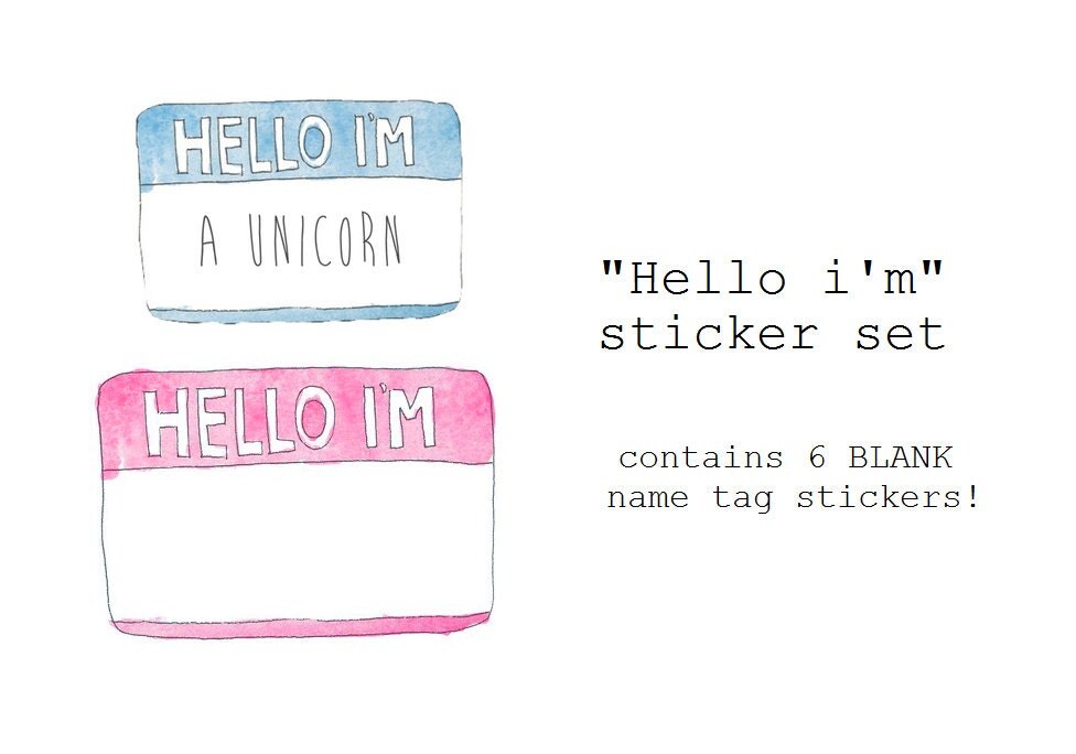 The Hello I'm Name-tag sticker