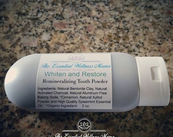 Whitening Tooth Powder / Natural Toothpaste / Remineralizing Tooth Powder / Organic Oral Care Powder / Teeth Whitener / Cavity Repair