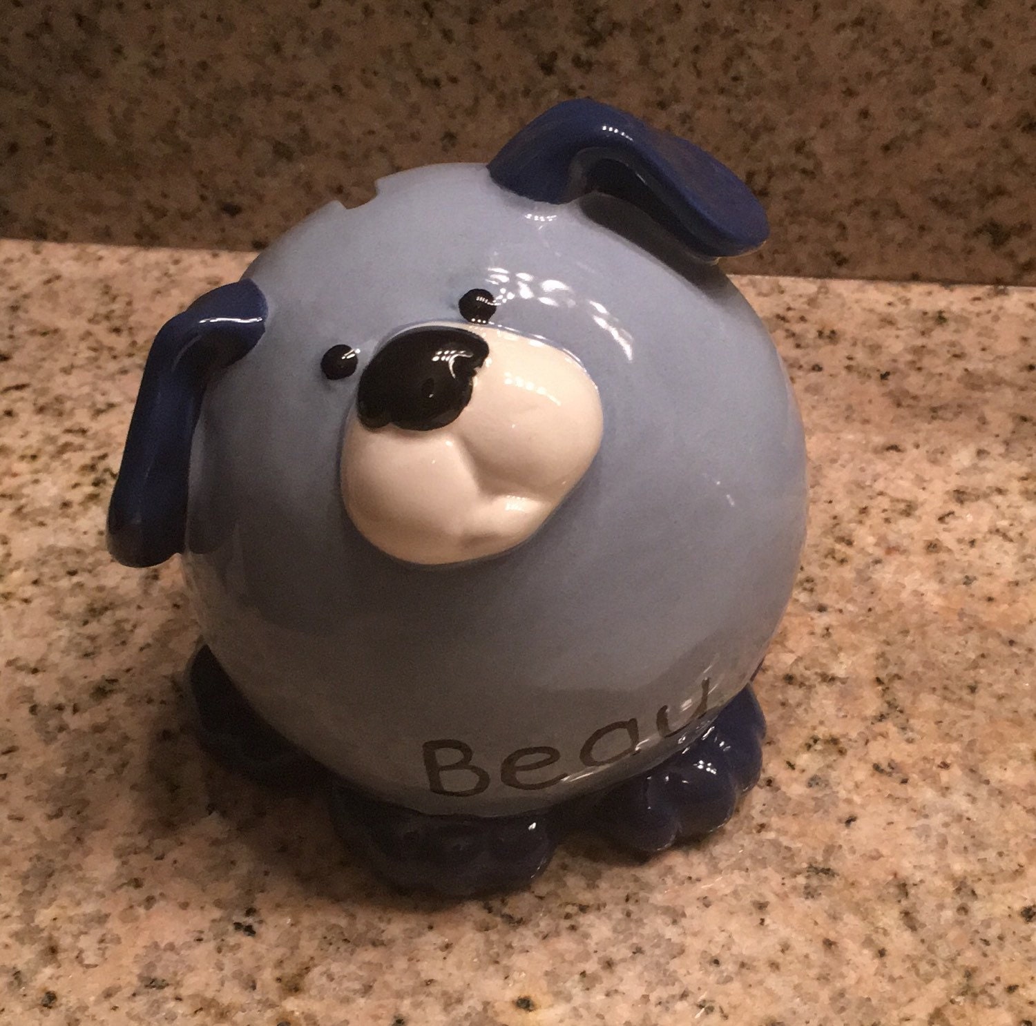 PUPPY PIGGY BANK Ceramic Dog Piggybank Personalized Baby Gift