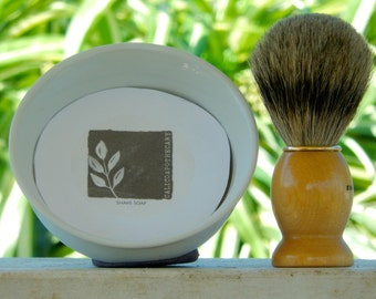 Mens shaving kit - Badger Shave brush - Shaving brush set - Mens Shaving Set - Mens Grooming Kit - Shaving bowl and brush - Mens shave soap