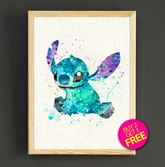 Stitch Print Disney Lilo and Stitch Poster Baby Nursery Room