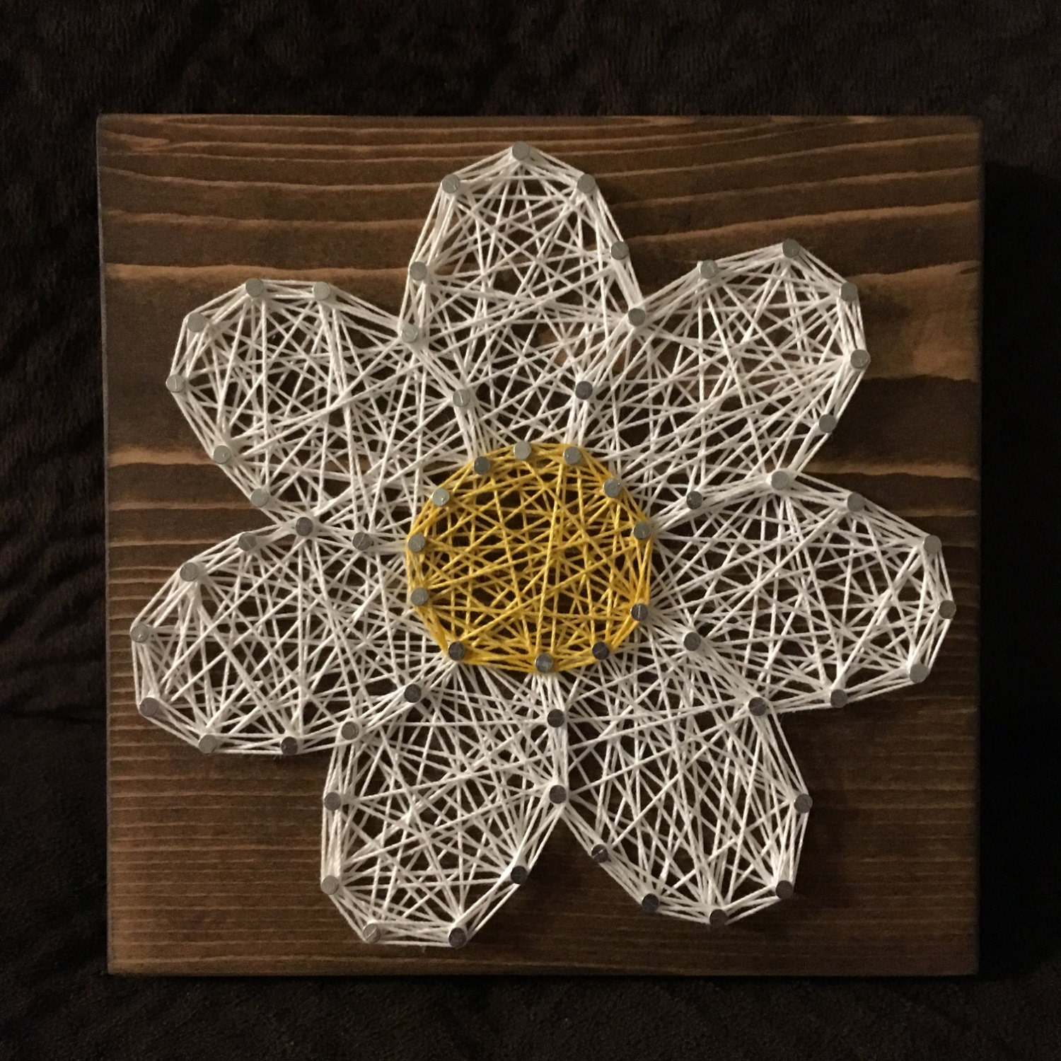 Custom Flowerdaisy String Art Floral Home Decor By Kiwistrings