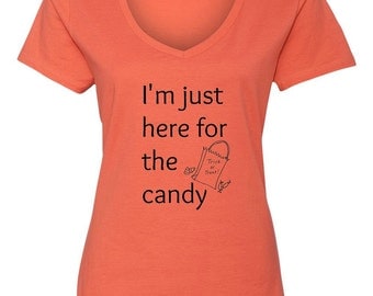 I'm Just Here For The Candy, Women's Halloween T-Shirt