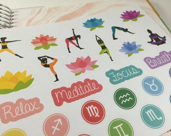Lotus flower sticker | Etsy