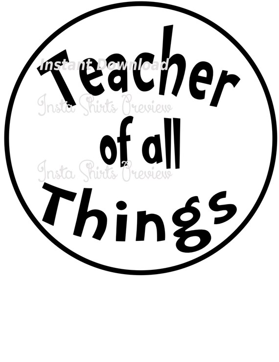 Download INSTANT Dr Seuss Teacher of all Things NO by ...