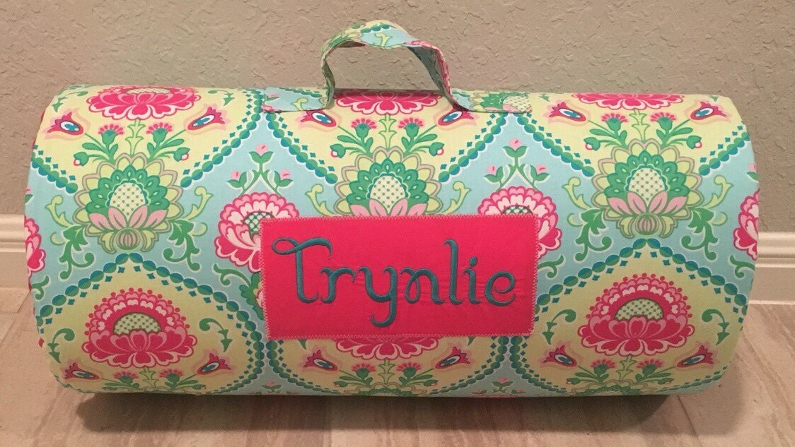 Personalized Floral Kinder Nap Mat/ Girls by FromMeinhartToYours
