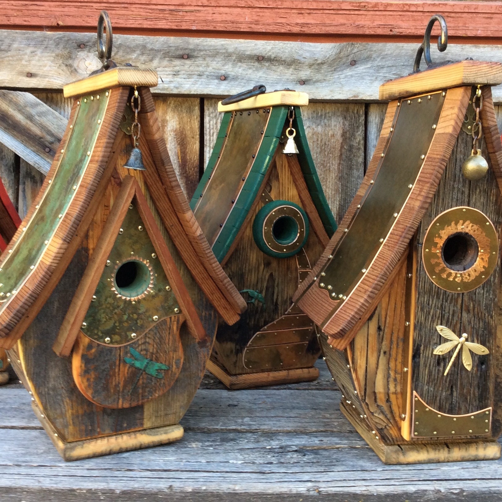 Unique Handmade Barnwood Birdhouses and by CampbellWoodworks