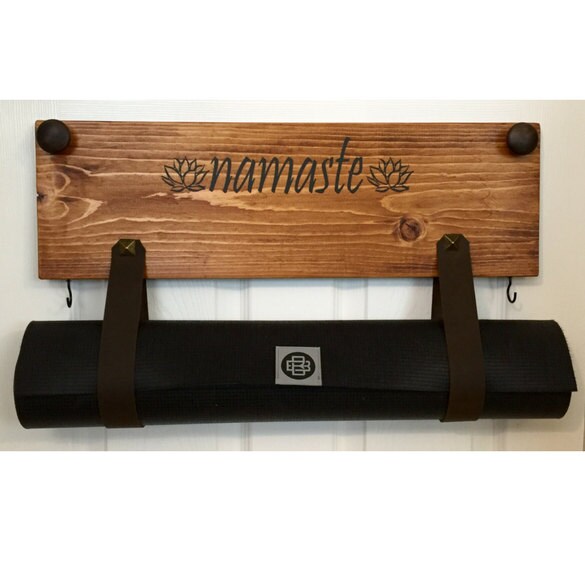 brown yoga handmade brown yoga mat holder yoga mat by YogaWares