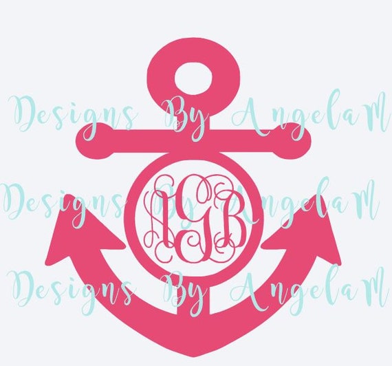 Download SVG Anchor Monogram Initials SVG Digital cutting file