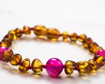 Amber bracelet, Baby Teething Bracelet. Baltic amber. Baby amber bracelet. Anklet. Baby amber anklet, Beaded bracelet. Natural Amber stone