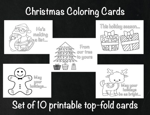 christmas coloring cards kids holiday cards christmas activity cards holiday coloring top fold christmas card set color your own cards - Cards For Kids To Color christmas coloring cards kids holiday cards christmas activity cards holiday coloring top fold christmas card set color your own cards - Cards For Kids To Color