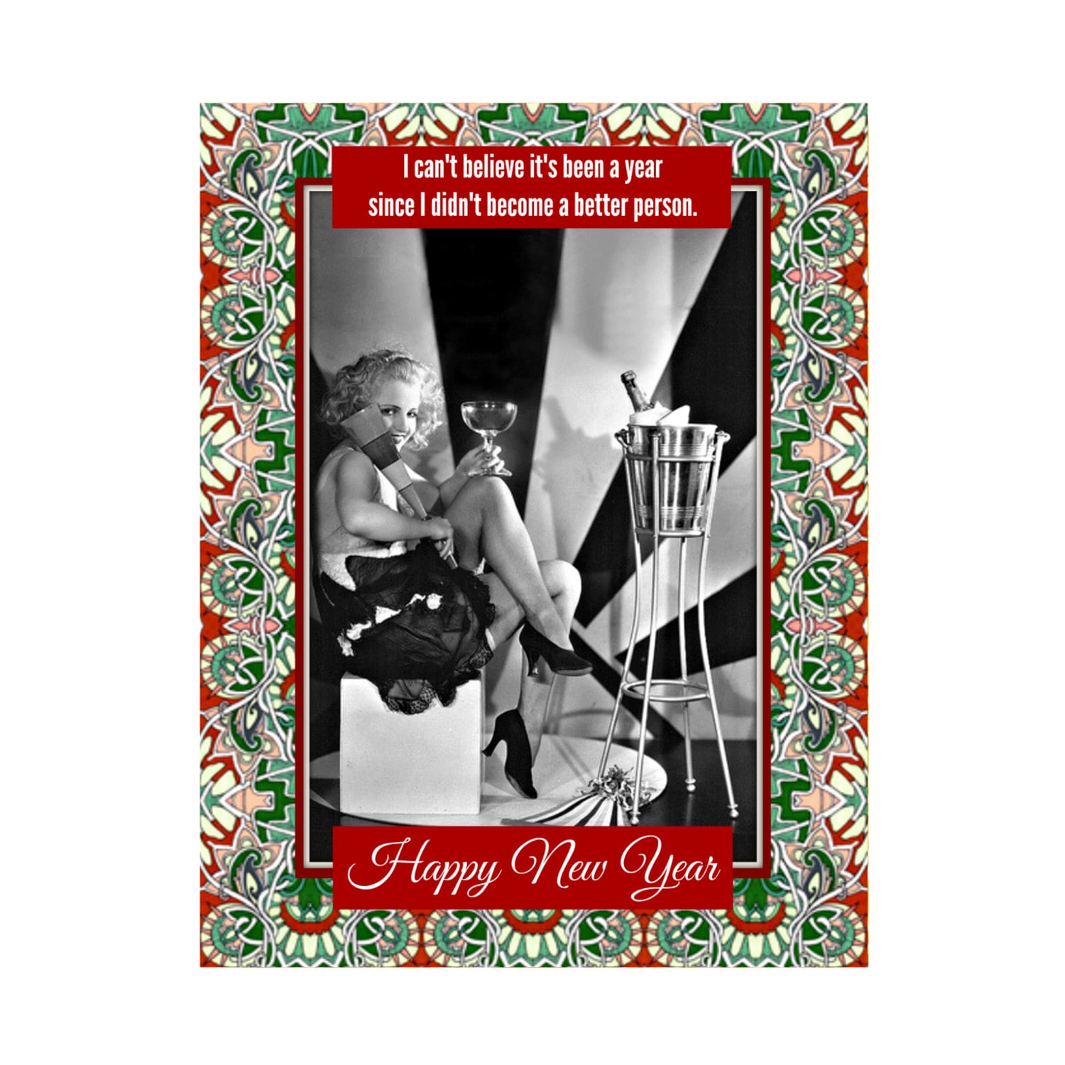 Funny New Year's Card Funny Holiday Card Snarky Cards