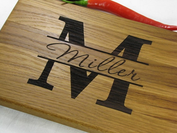 Monogram Cutting Board Personalized Cutting Board By Vnvbrowood 