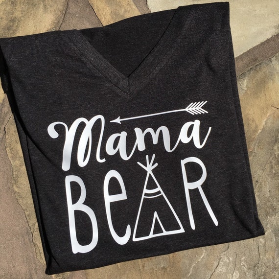 Mama Bear Shirt Momma Bear Womens Mom Life Shirt by SSCBOWTIQUE