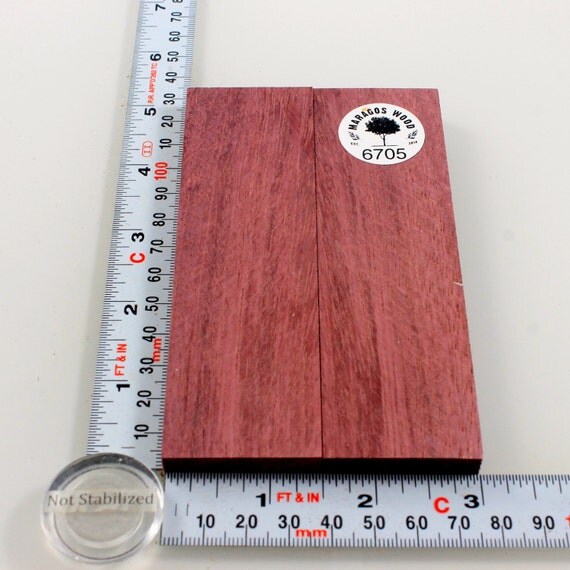 Purple Heart Wood Knife Scales Handle blank 6705 by MaragosWood
