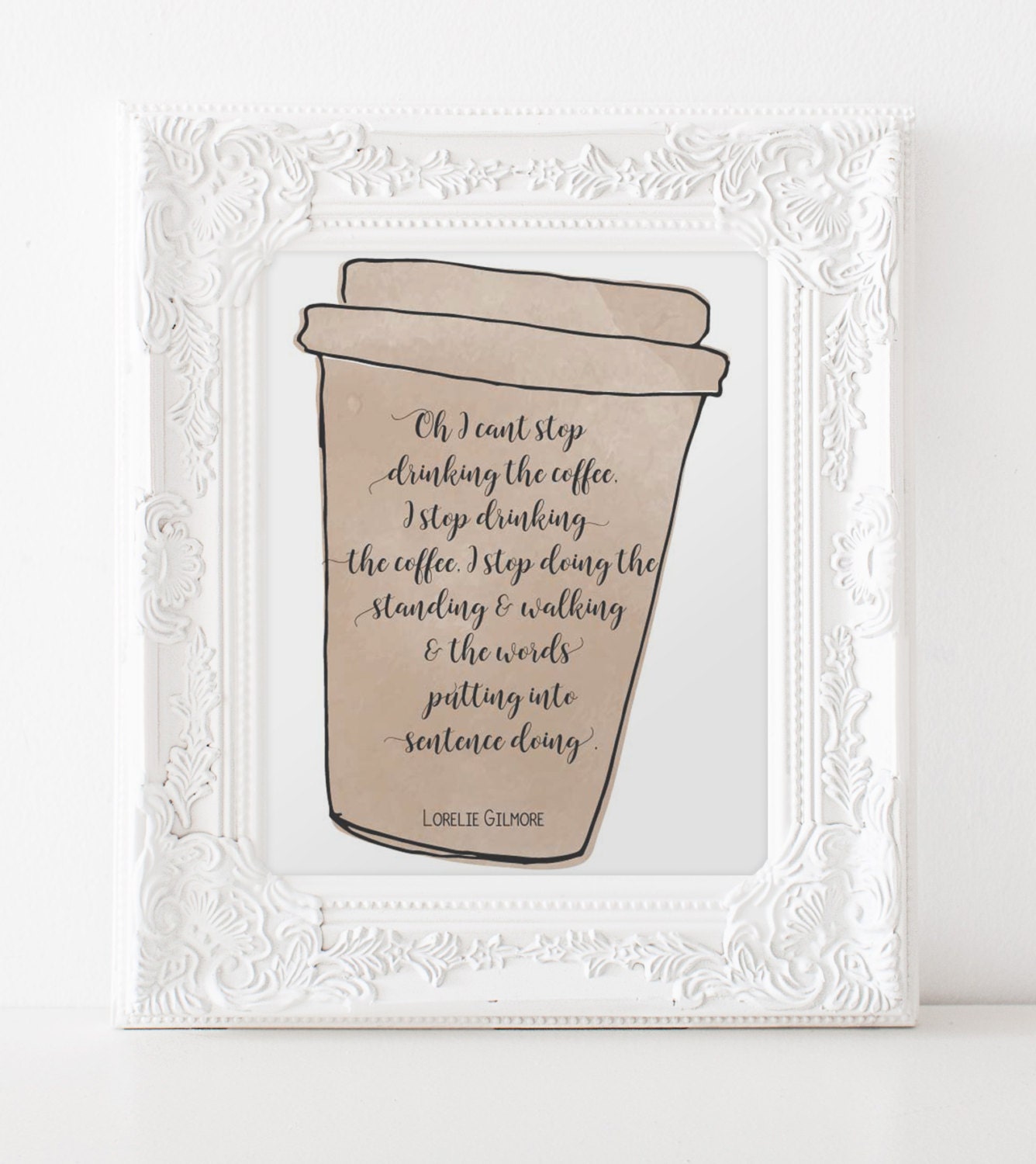 Gilmore Girls Print Coffee Quote Printable by DesignByTannersCreek