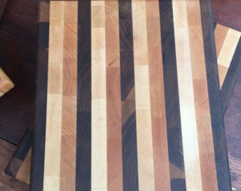 Walnut, Maple and Cherry cutting board