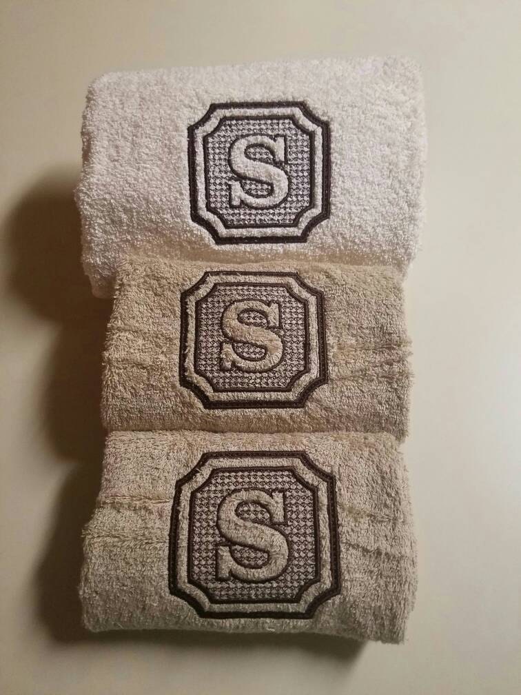 Towel Sets Towels Personalized Towels Embossed Monogrammed