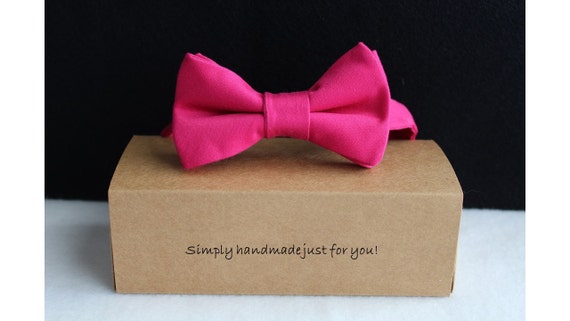 Hot pink bow tie for boys toddlers babies by PetitsEnfantsCloset