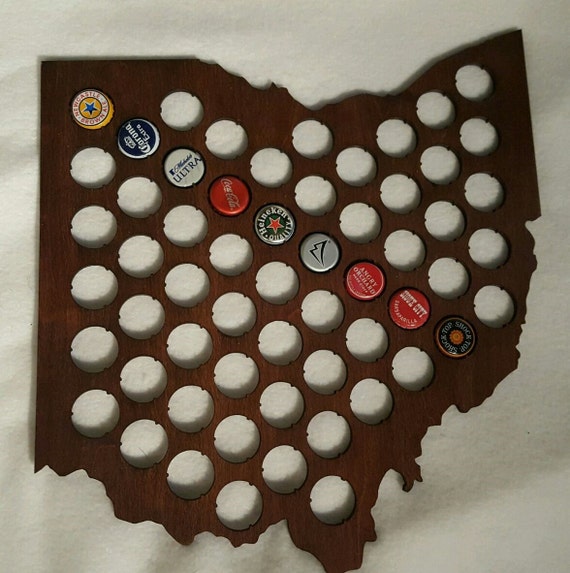 State of Ohio Bottle Cap Holder by LittleFoxEngraving on Etsy