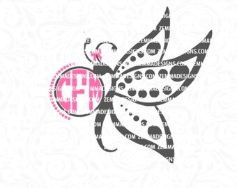 butterfly monogram svg - Monogram butterfly svg - butterfly svg files - svg butterfly - butterfly svg .SVG .EPS ,DXF - Zemma Designs