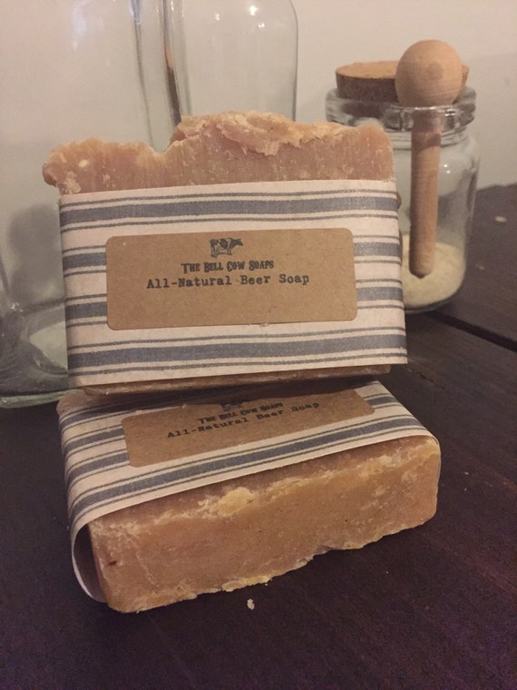 All-Natural Beer Soap by TheBellCowSoaps on Etsy