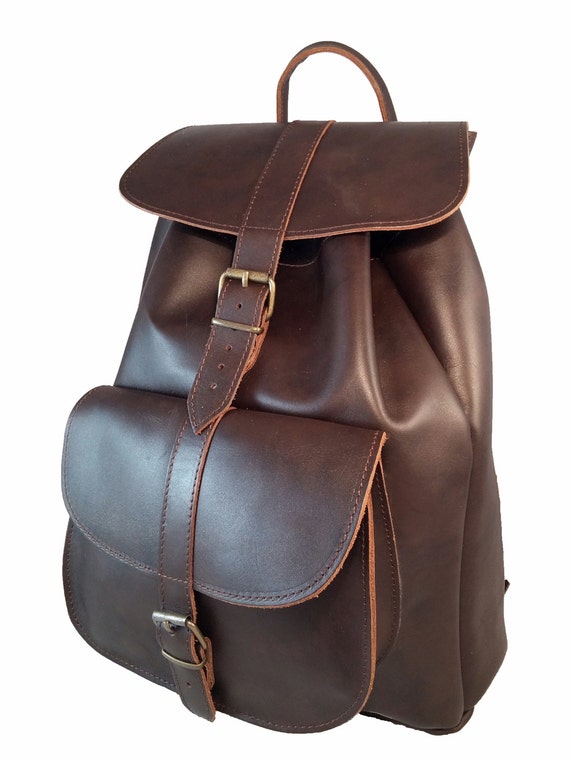 Leather Backpack Extra Large Leather Rucksack. 4 Colors