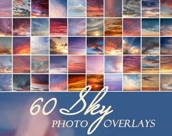 60 photo sky overlays, sky overlay, sky overlays, photoshop overlay, cloud overlay, sunset overlay