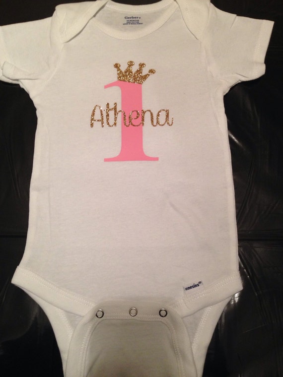 First Birthday Onesie Baby Girl Onesie by RKCreativeImpression