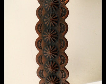 Vintage Southwestern textured COPPER CUFF BRACELET