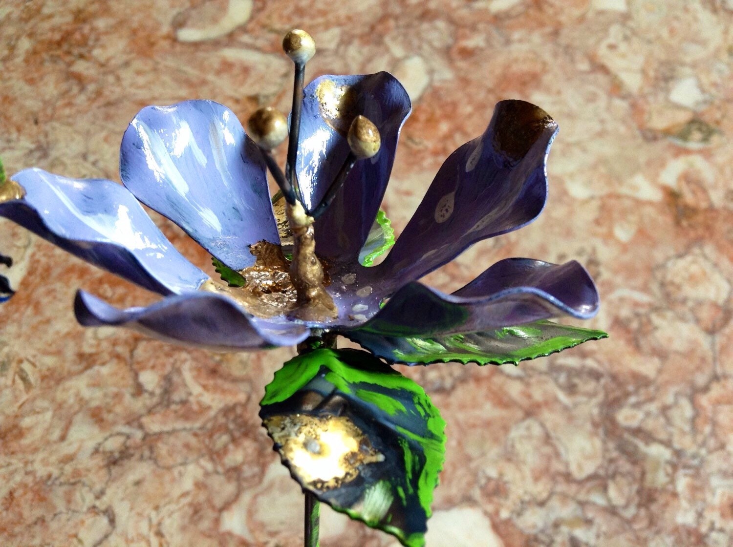 Metal flower // Hand painted flowers // everlasting flowers