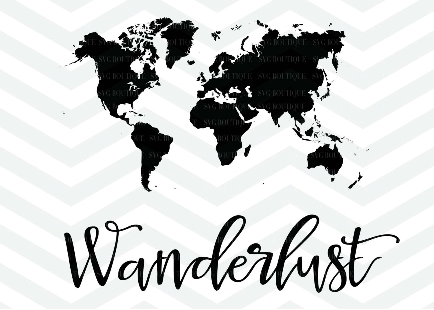 Download Wanderlust SVG, World Map Clip Art, Map SVG, Travel, Cameo, Cricut, Silhouette, Clip Art, Cut ...