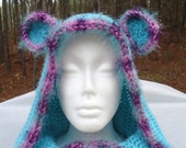 With Color options,Bear hood,Hooded cowl,Clip on Bear ears,Clipon Cat ears,Kids,Teens,Adults Handmade crochet