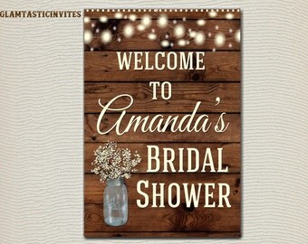 RUSTIC BRIDAL SHOWER Sign, Flower Bridal Shower Sign, Wood Bridal Shower, Rustic Bridal Shower, Rustic Decor, Baby Shower, Shower, Digital
