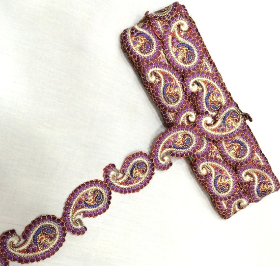 Embroidery Paisley Iron On Trim like Handmade with Cutwork