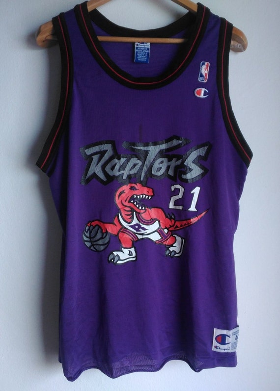 Vintage 90s Champion Toronto Raptors Marcus Camby Jersey