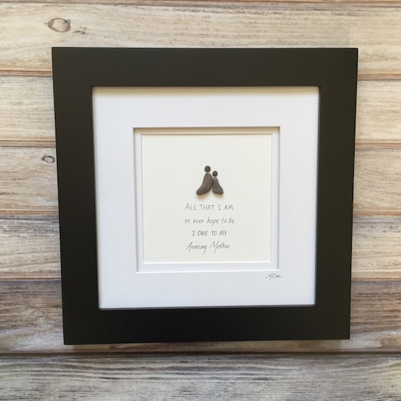 Items similar to Pebble Art, Gift for Mom, Pebble Art ...