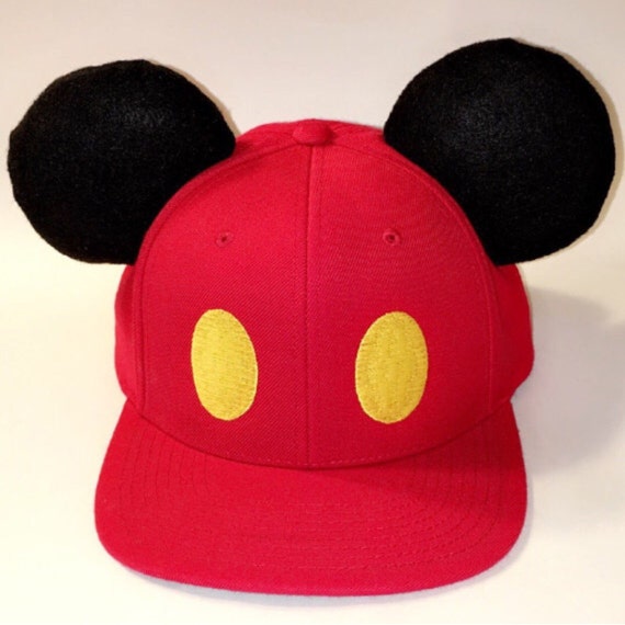 Mickey Mouse Baseball Cap with Mouse Ears by TreasuresUntoldMaker