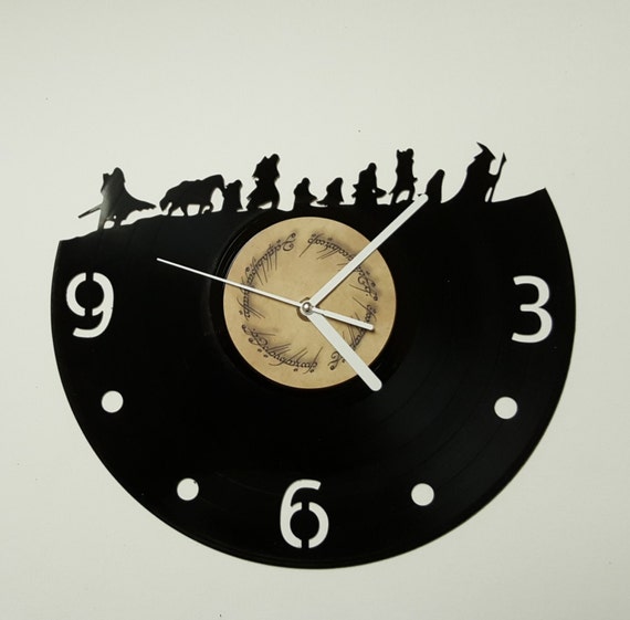 Lord of the Rings Clock Wall clock vinyl by therecordbreakers