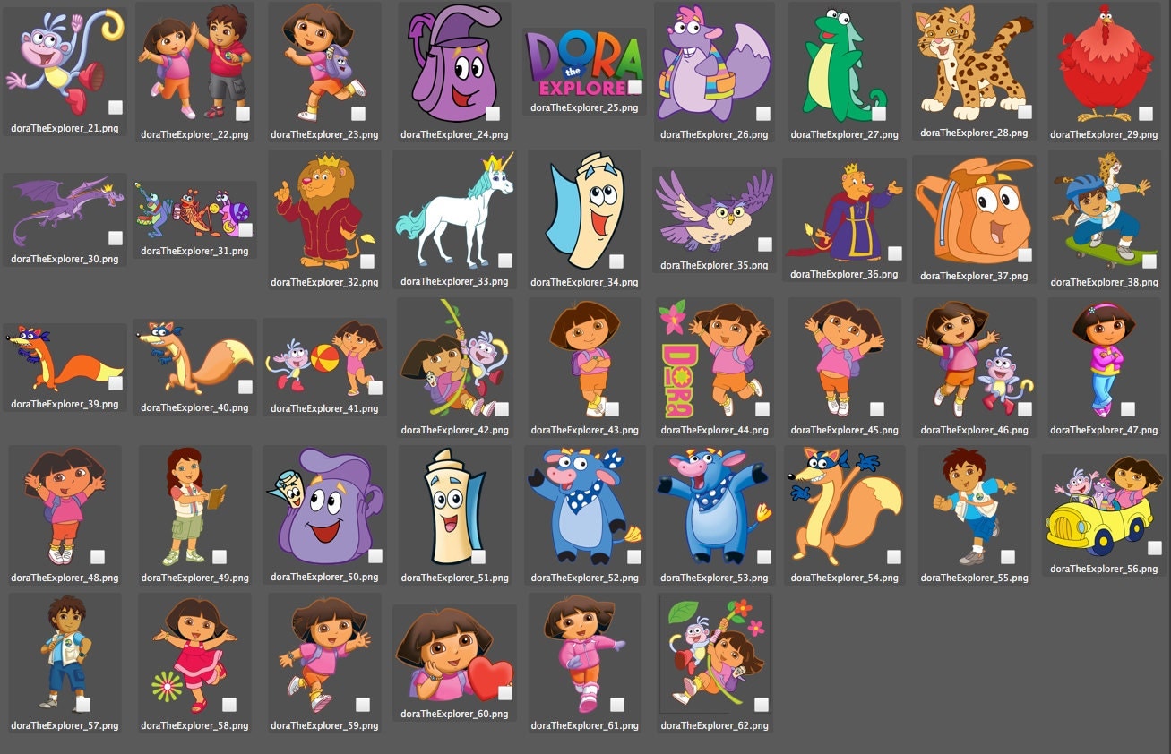 Dora The Explorer - Clip Art - PNG - Transparent - 300dpi - Party ...